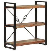 Regal za knjige s 3 razine 77x30x80cm obnovljeno drvo i željezo