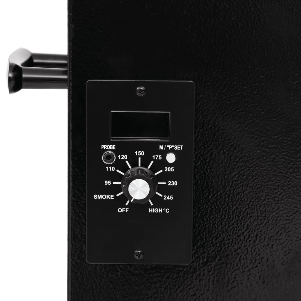 Roštilj na pelete s donjom policom crni 94 cm željezni
