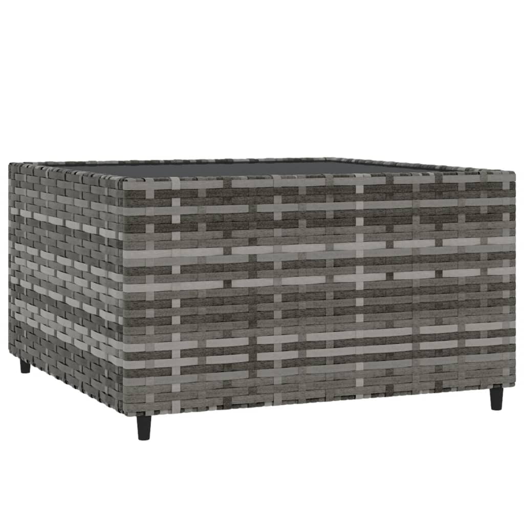 Četvrtasti vrtni stolić za kavu sivi 50 x 50 x 30 cm poliratan