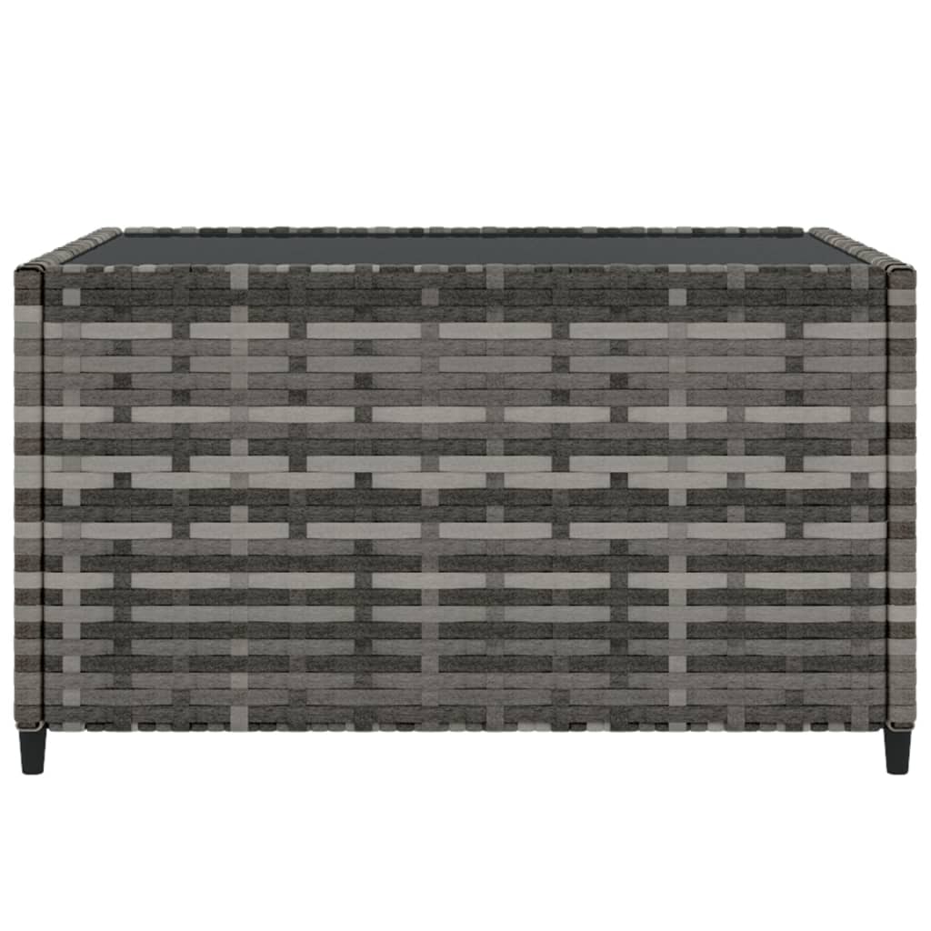 Četvrtasti vrtni stolić za kavu sivi 50 x 50 x 30 cm poliratan