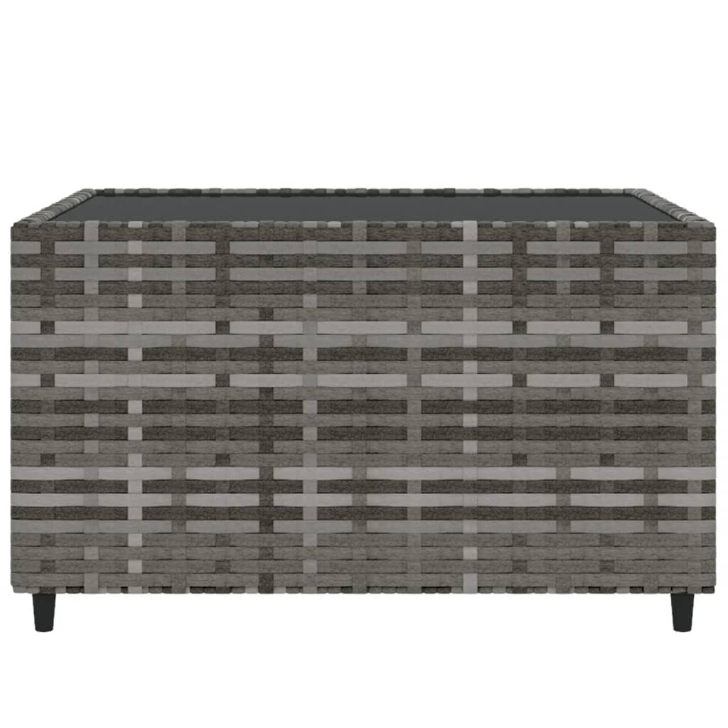 Četvrtasti vrtni stolić za kavu sivi 50 x 50 x 30 cm poliratan