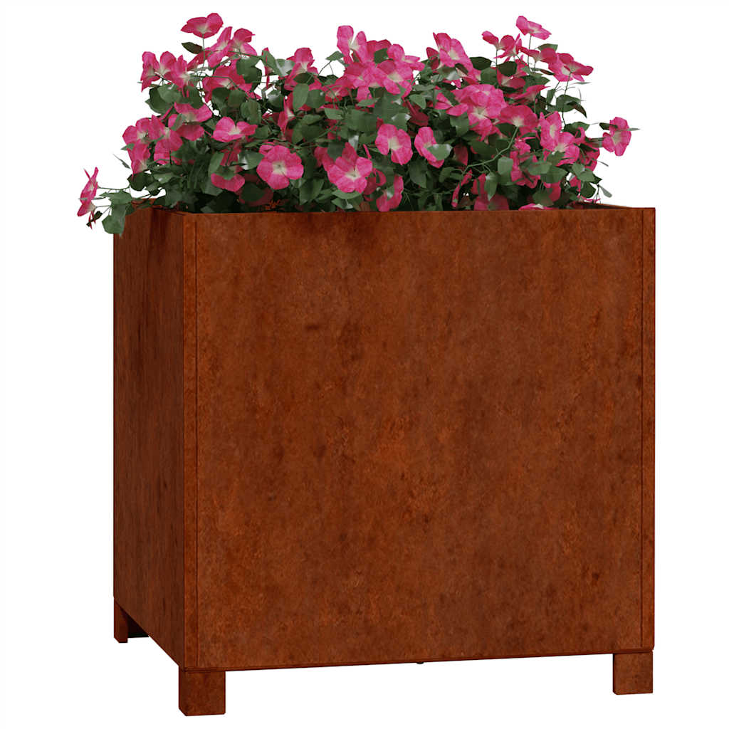 Sadilice s nogama 2 kom boja hrđe 50x50x50 cm od čelika COR-TEN