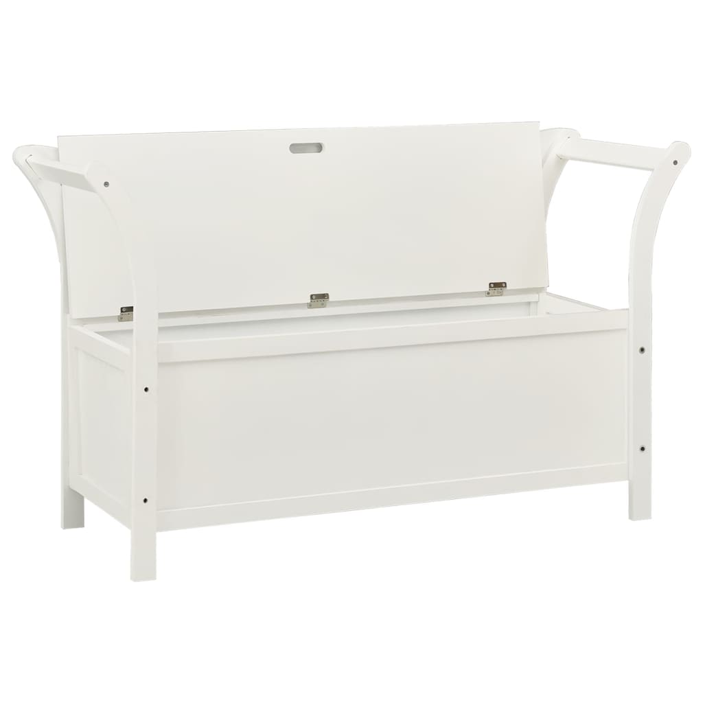 Klupa bijela 107 x 45 x 75,5 cm od masivne jelovine