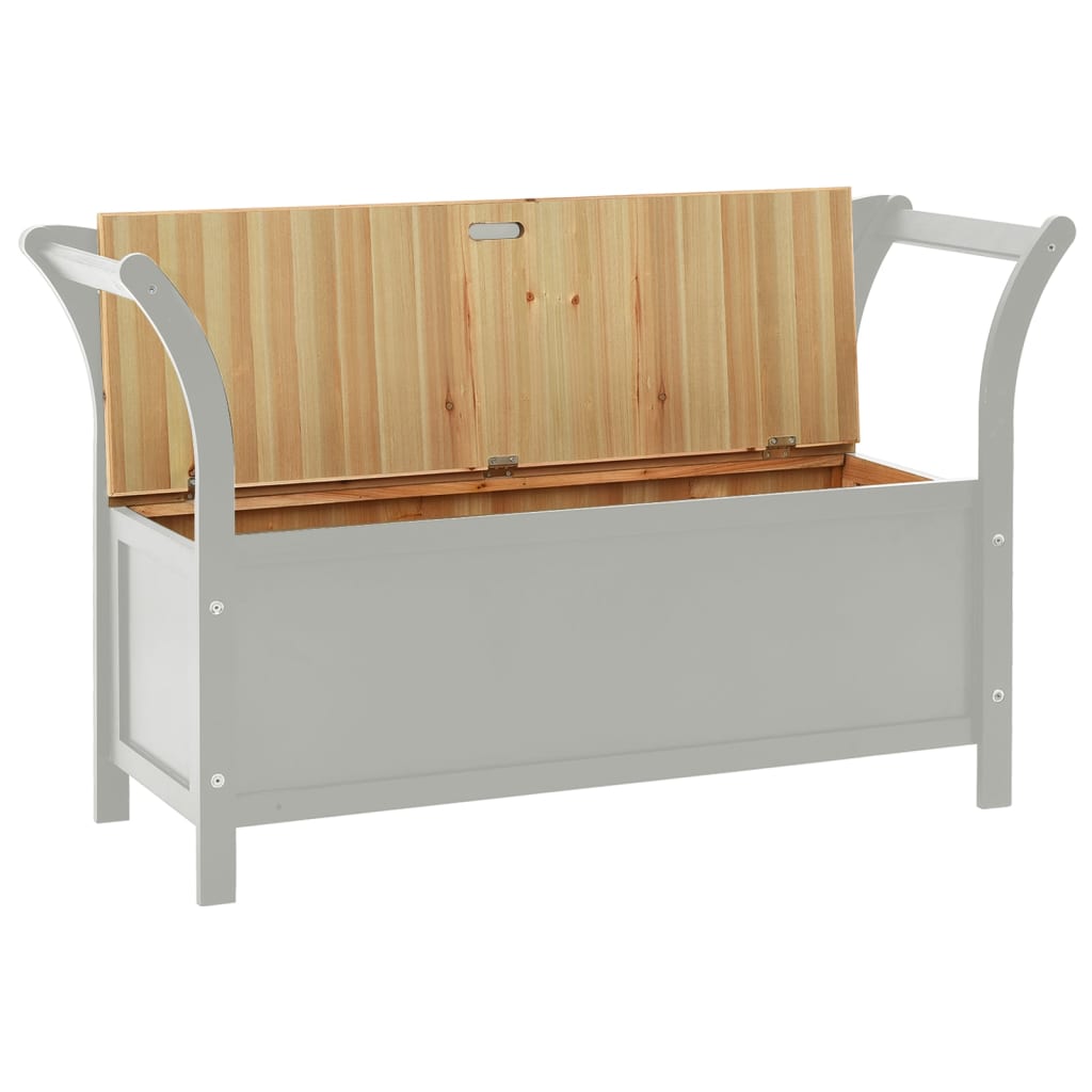 Klupa siva 107 x 45 x 75,5 cm od masivne jelovine