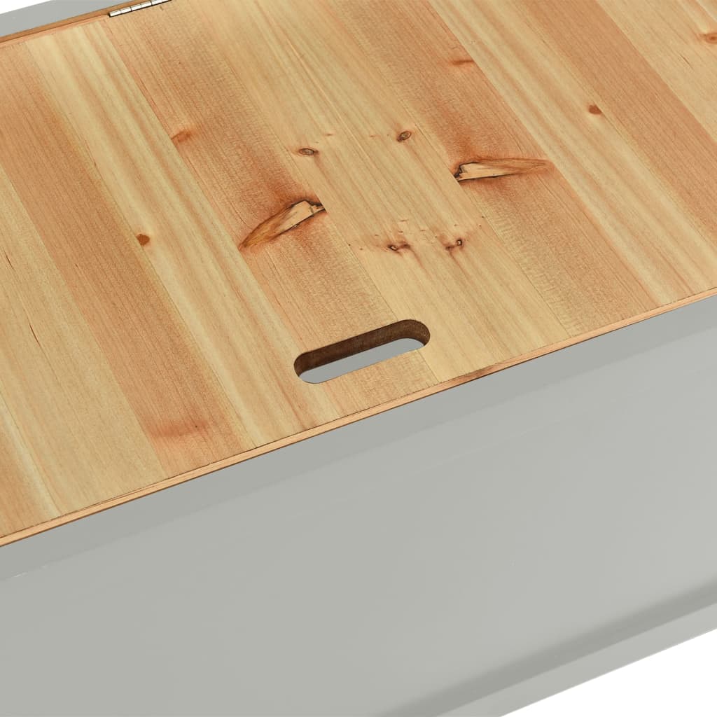 Klupa siva 107 x 45 x 75,5 cm od masivne jelovine