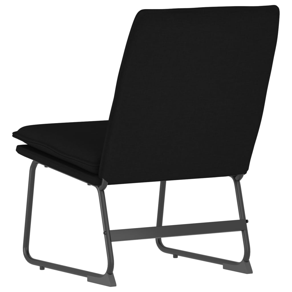 Ležaljka crna 52 x 75 x 76 cm od tkanine
