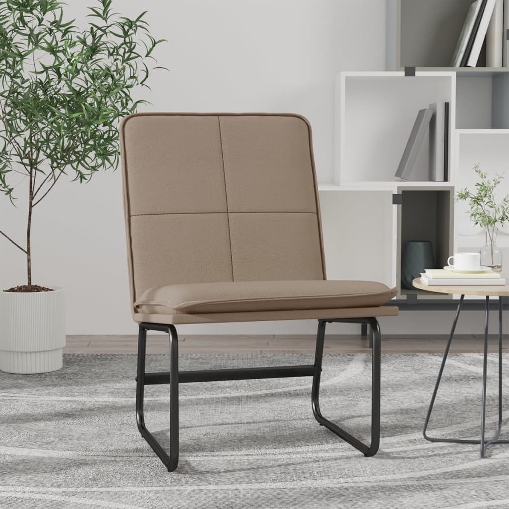 Ležaljka boja cappuccina 54 x 75 x 76 cm od umjetne kože