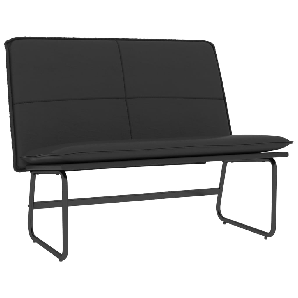 Klupa crna 100 x 75 x 76 cm od umjetne kože