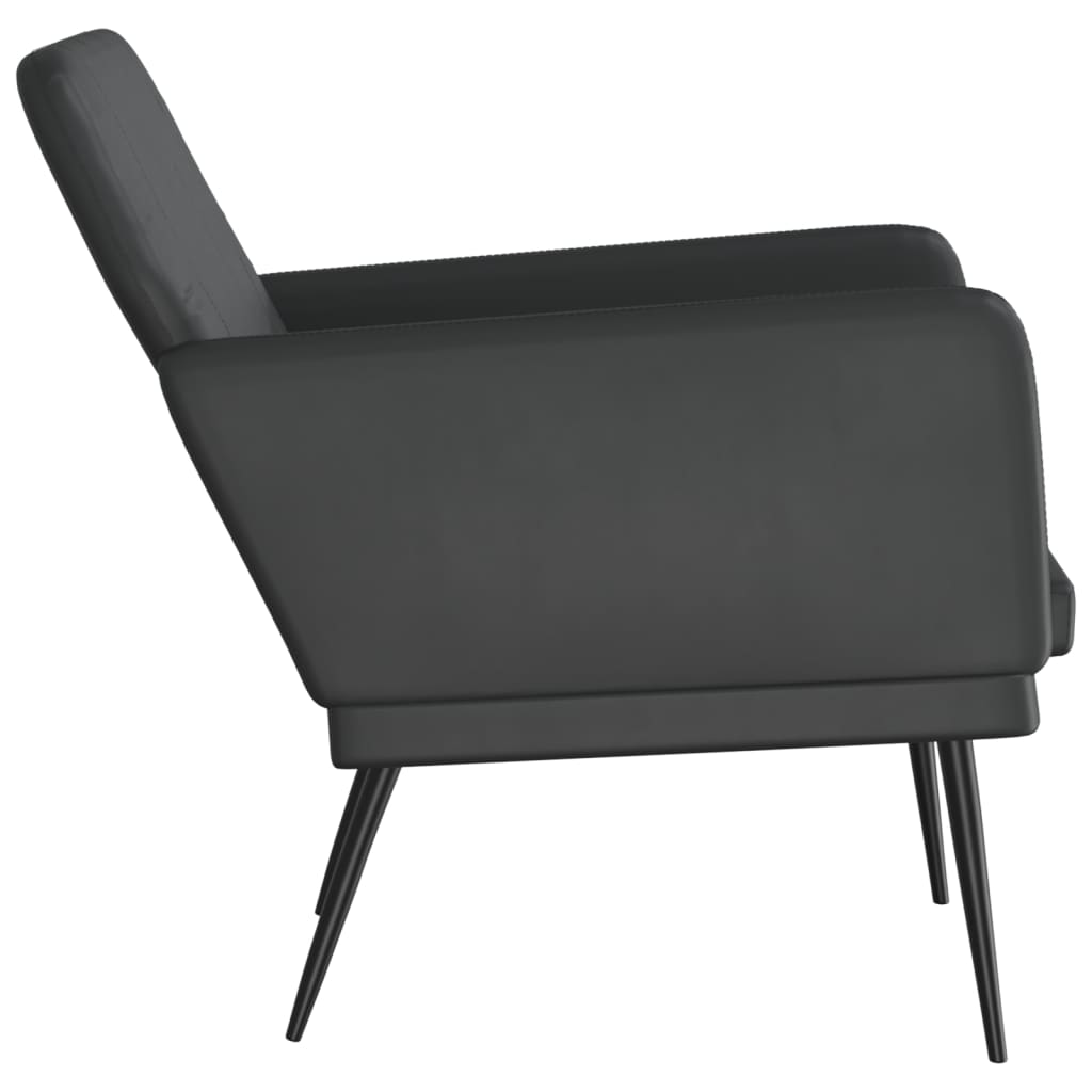 Fotelja crna 61 x 78 x 80 cm od umjetne kože