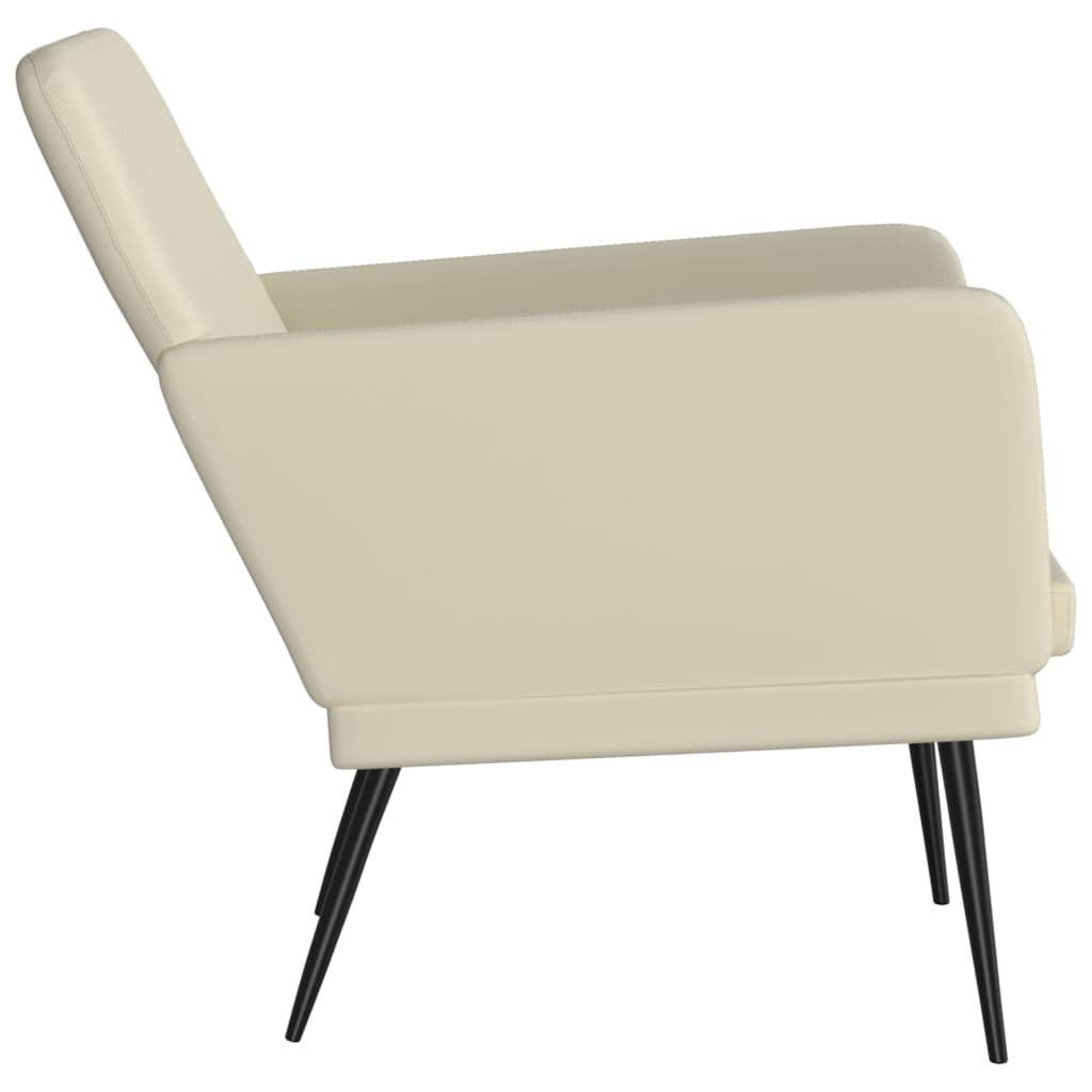 Fotelja krem 61 x 78 x 80 cm od umjetne kože