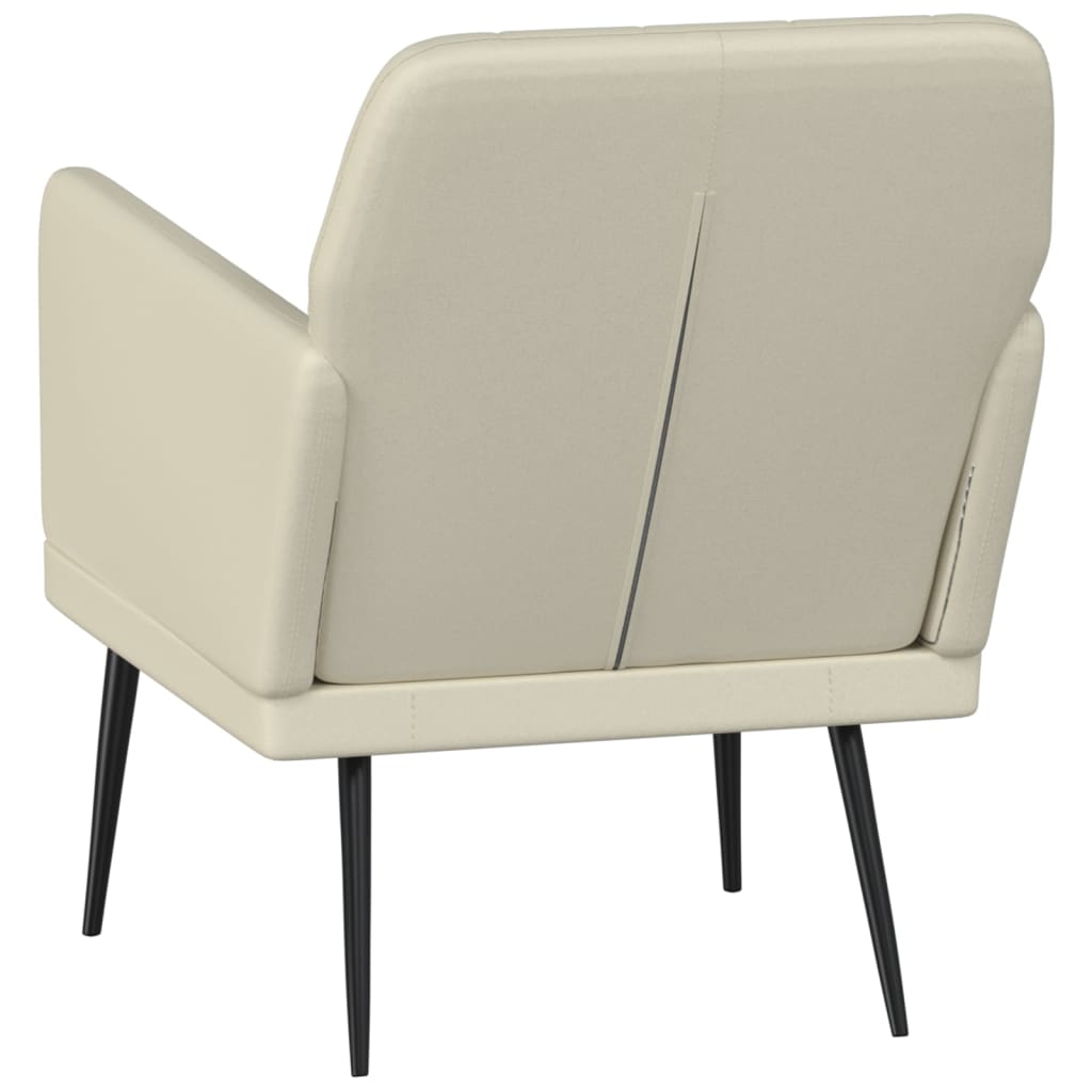 Fotelja krem 61 x 78 x 80 cm od umjetne kože