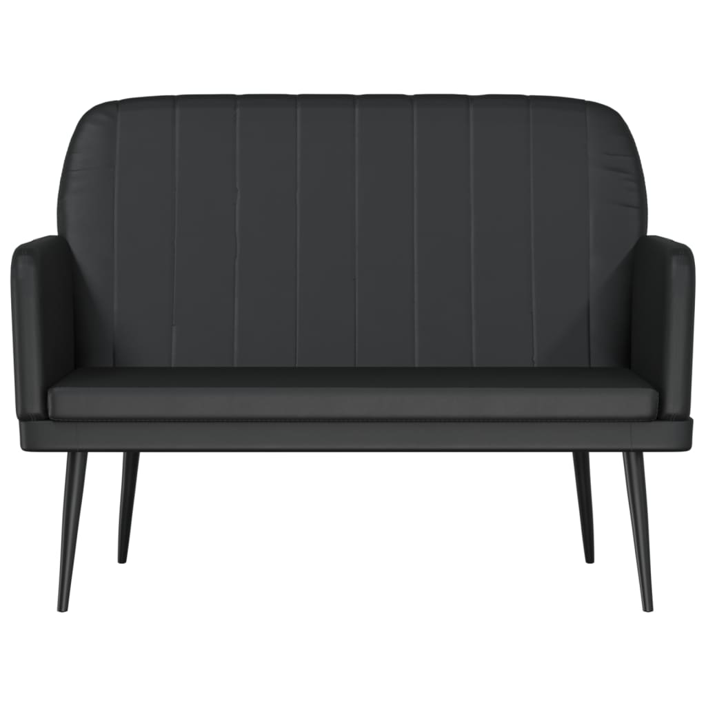 Klupa crna 107 x 80 x 81 cm od umjetne kože