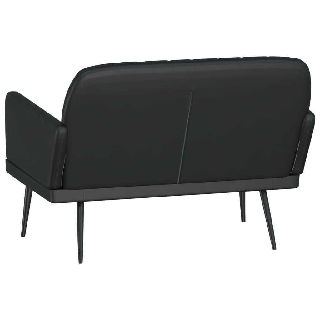 Klupa crna 107 x 80 x 81 cm od umjetne kože