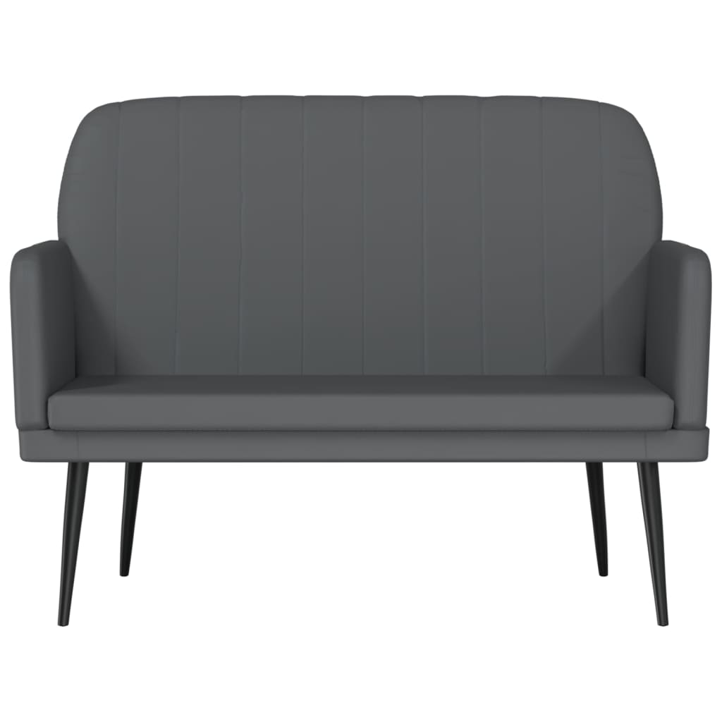 Klupa sivi 107 x 80 x 81 cm od umjetne kože