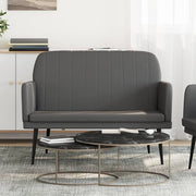 Klupa sivi 107 x 80 x 81 cm od umjetne kože