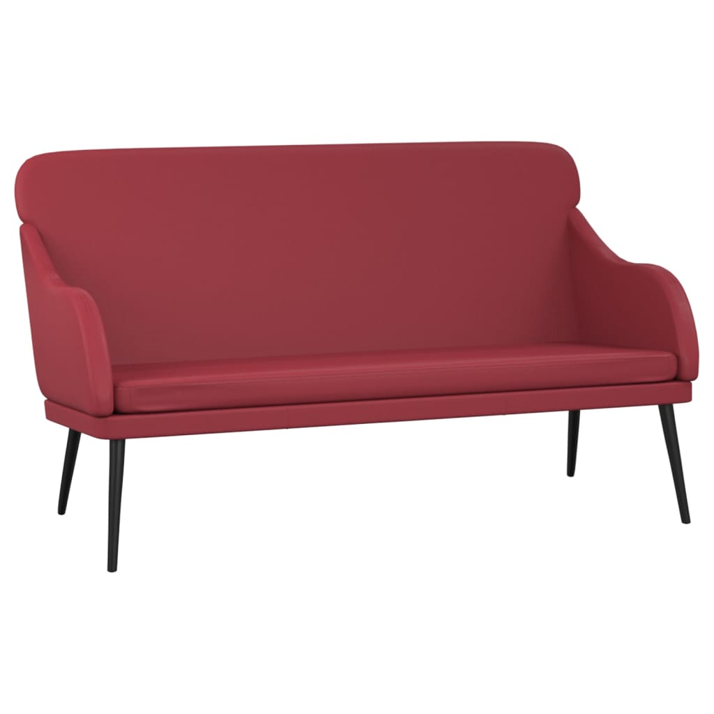 Klupa crvena boja vina 110x76x80 cm od umjetne kože