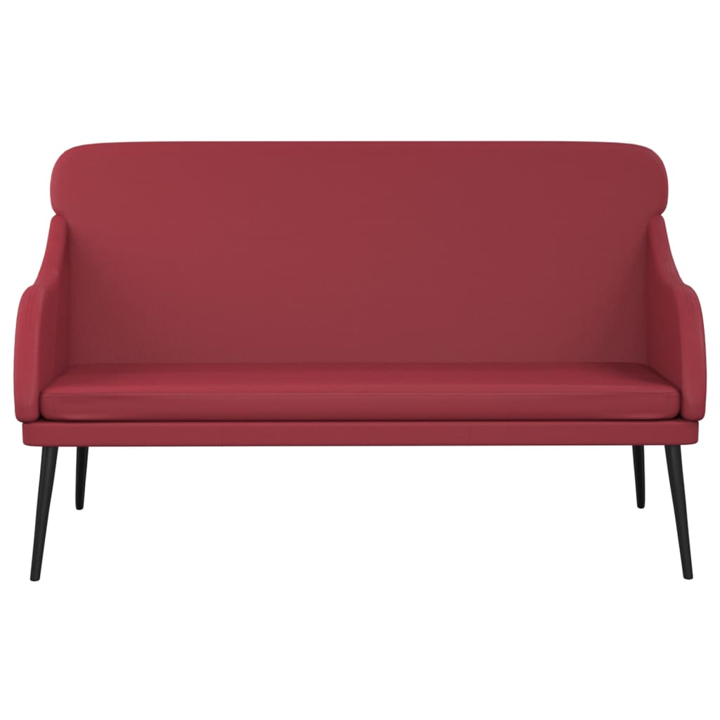 Klupa crvena boja vina 110x76x80 cm od umjetne kože