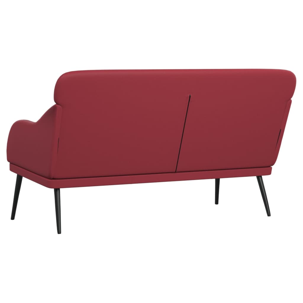 Klupa crvena boja vina 110x76x80 cm od umjetne kože