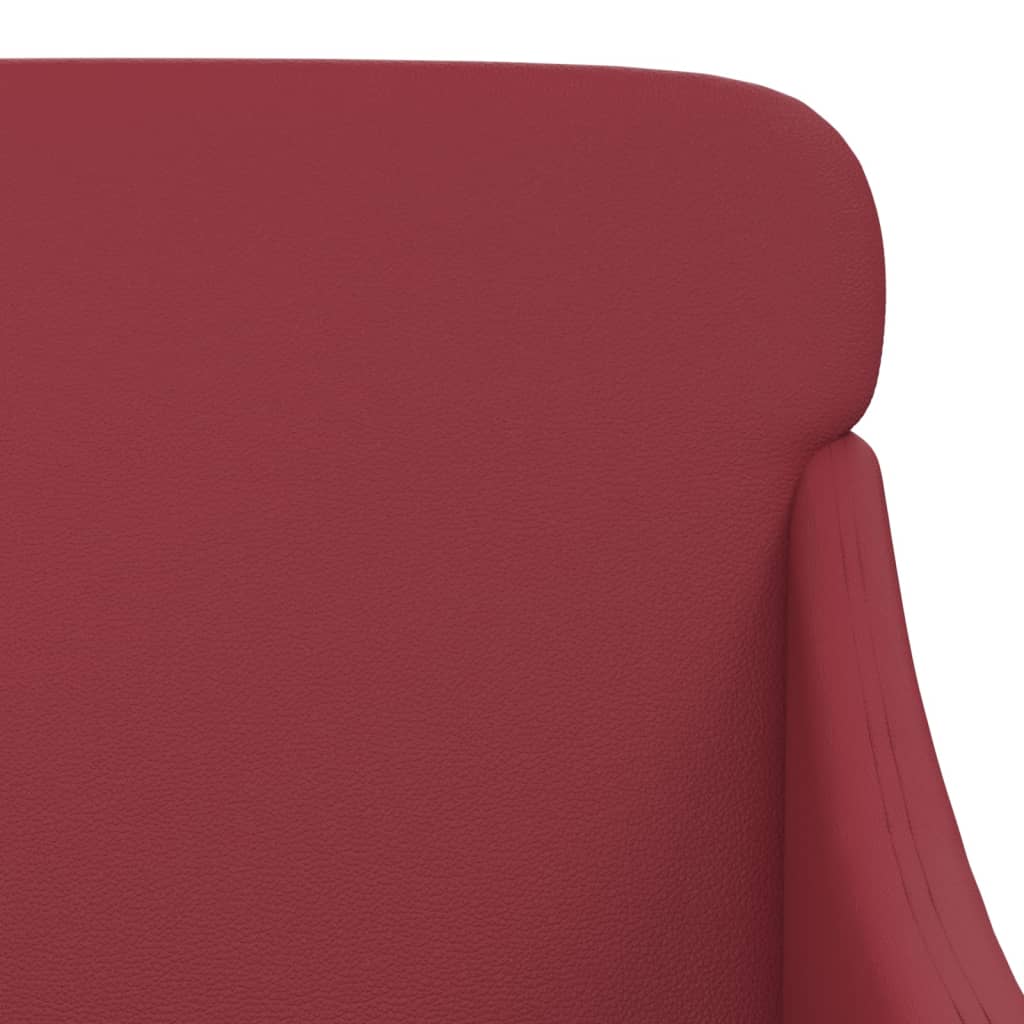 Klupa crvena boja vina 110x76x80 cm od umjetne kože