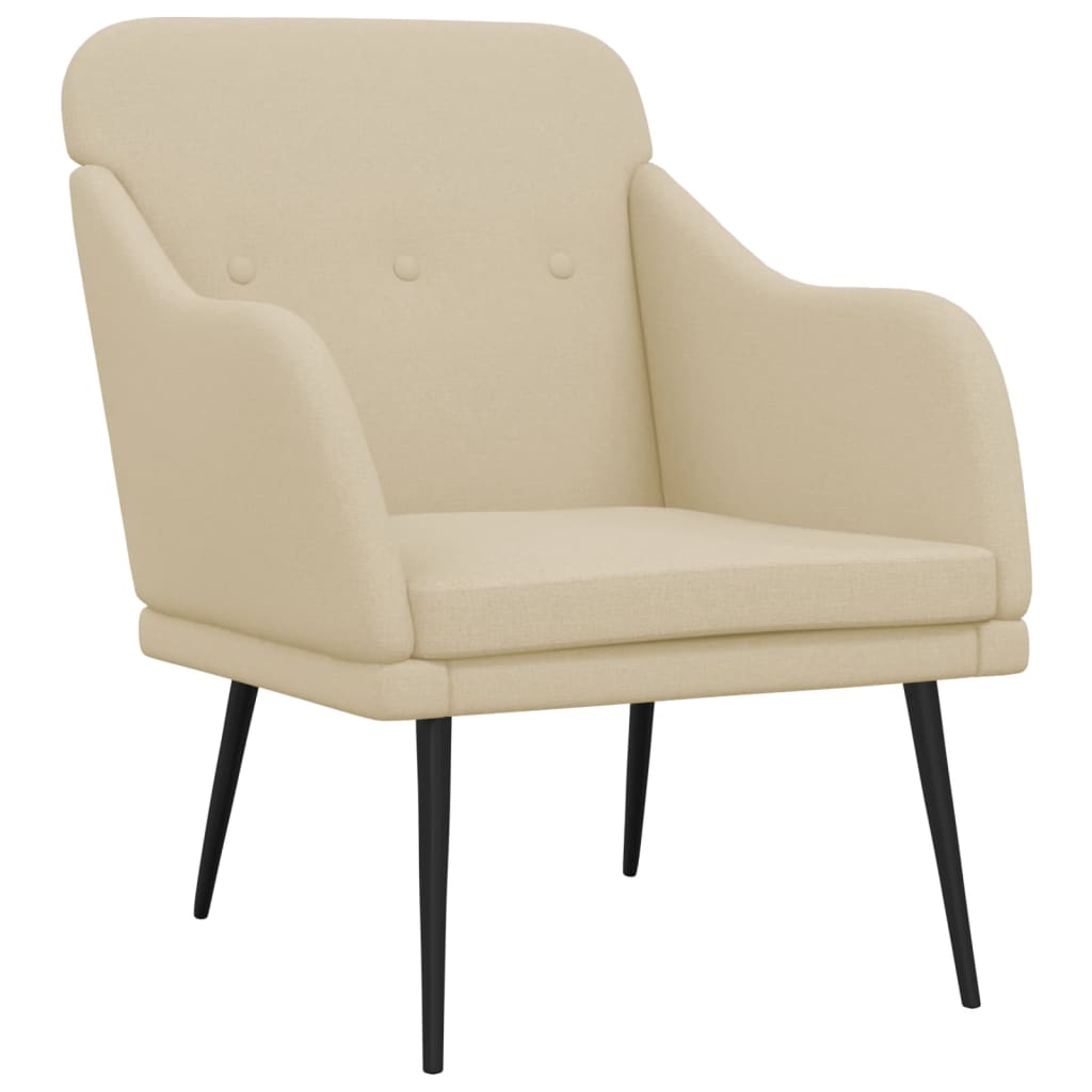 Fotelja krem 63 x 76 x 80 cm od tkanine