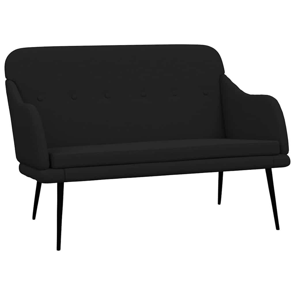 Klupa crna 110 x 76 x 80 cm od tkanine