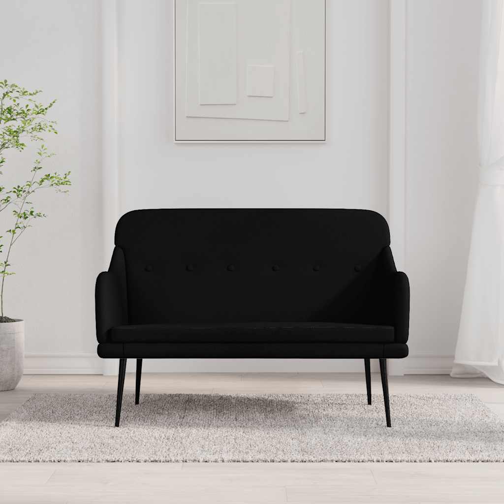 Klupa crna 110 x 76 x 80 cm od tkanine