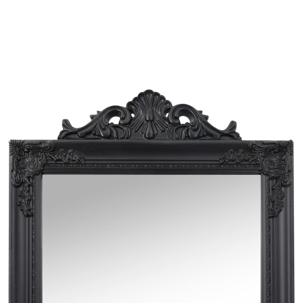 Samostojeće ogledalo crno 50x200 cm