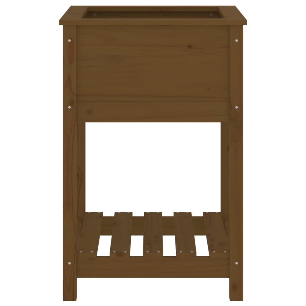 Sadilica s policom boja meda 54x54x81 cm od masivne borovine