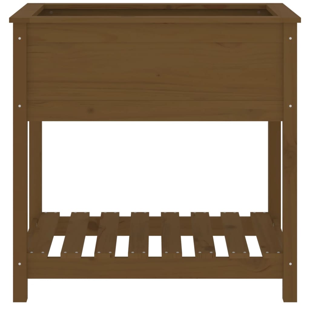 Sadilica s policom boja meda 82,5x54x81 cm od masivne borovine