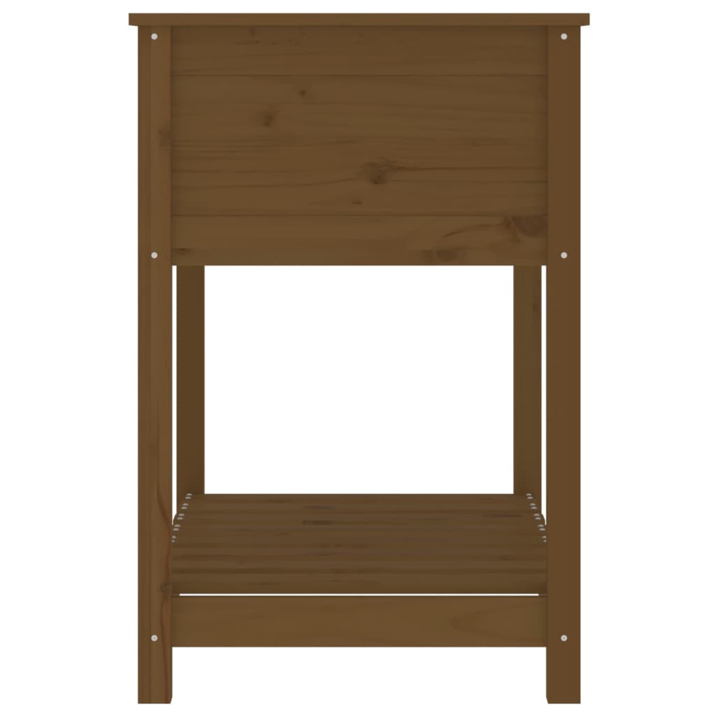 Sadilica s policom boja meda 82,5x54x81 cm od masivne borovine