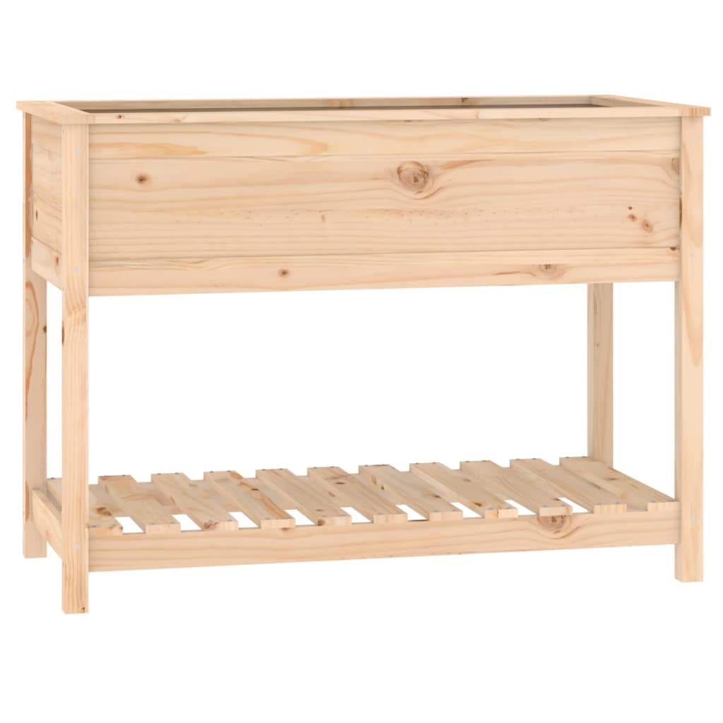 Sadilica s policom 111,5x54x81 cm od masivne borovine