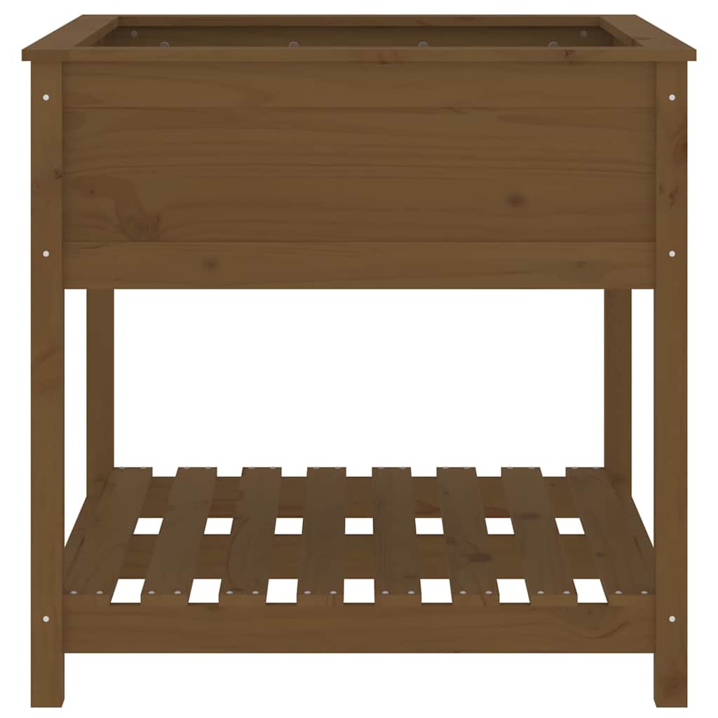 Sadilica s policom boja meda 82,5x82,5x81cm od masivne borovine