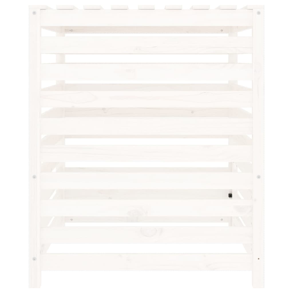 Komposter bijeli 82,5x82,5x99,5 cm od masivne borovine