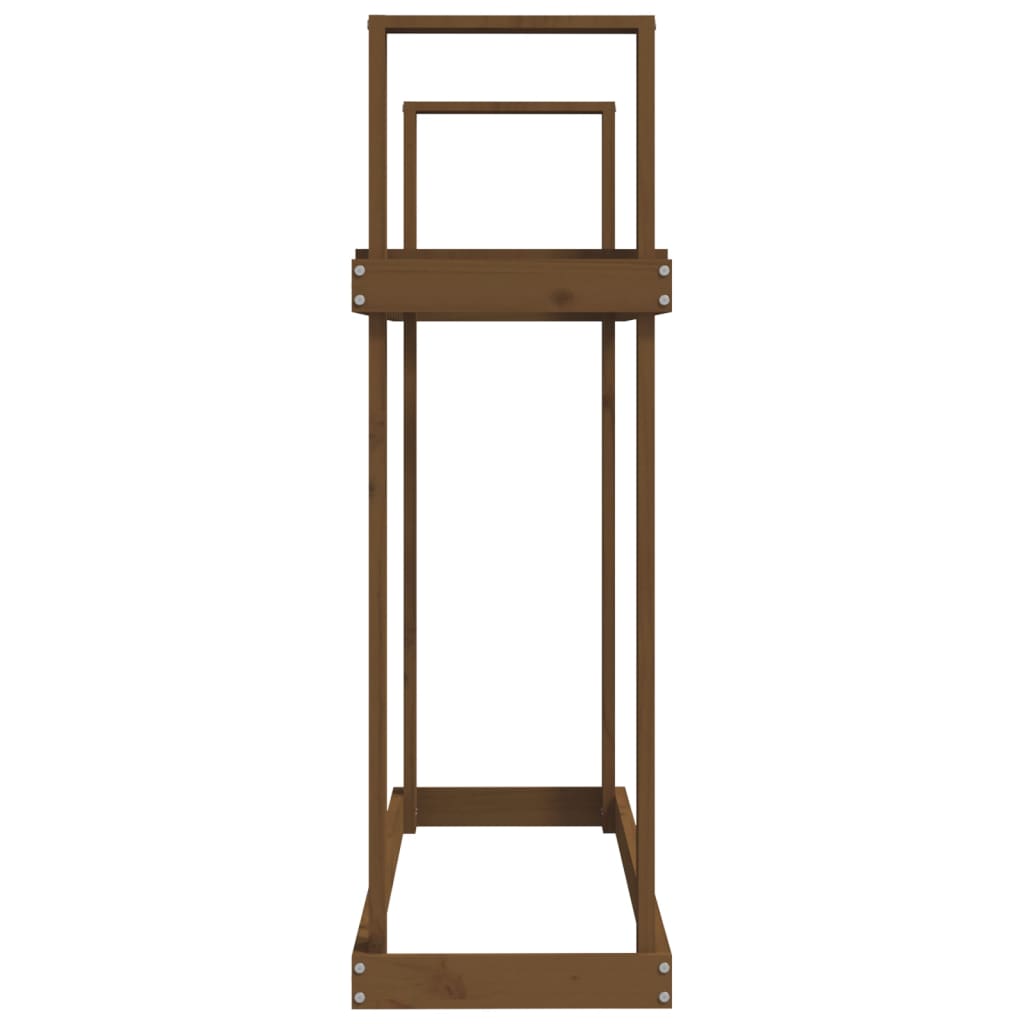 Stalak za drva za ogrjev boja meda 110x35x108,5 cm od borovine