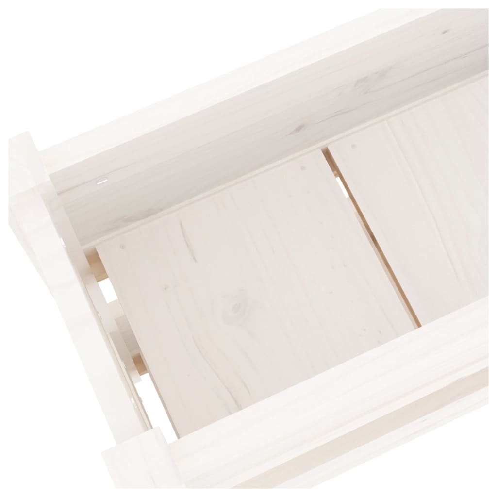 Sadilica bijela 112x25x66 cm od masivne borovine