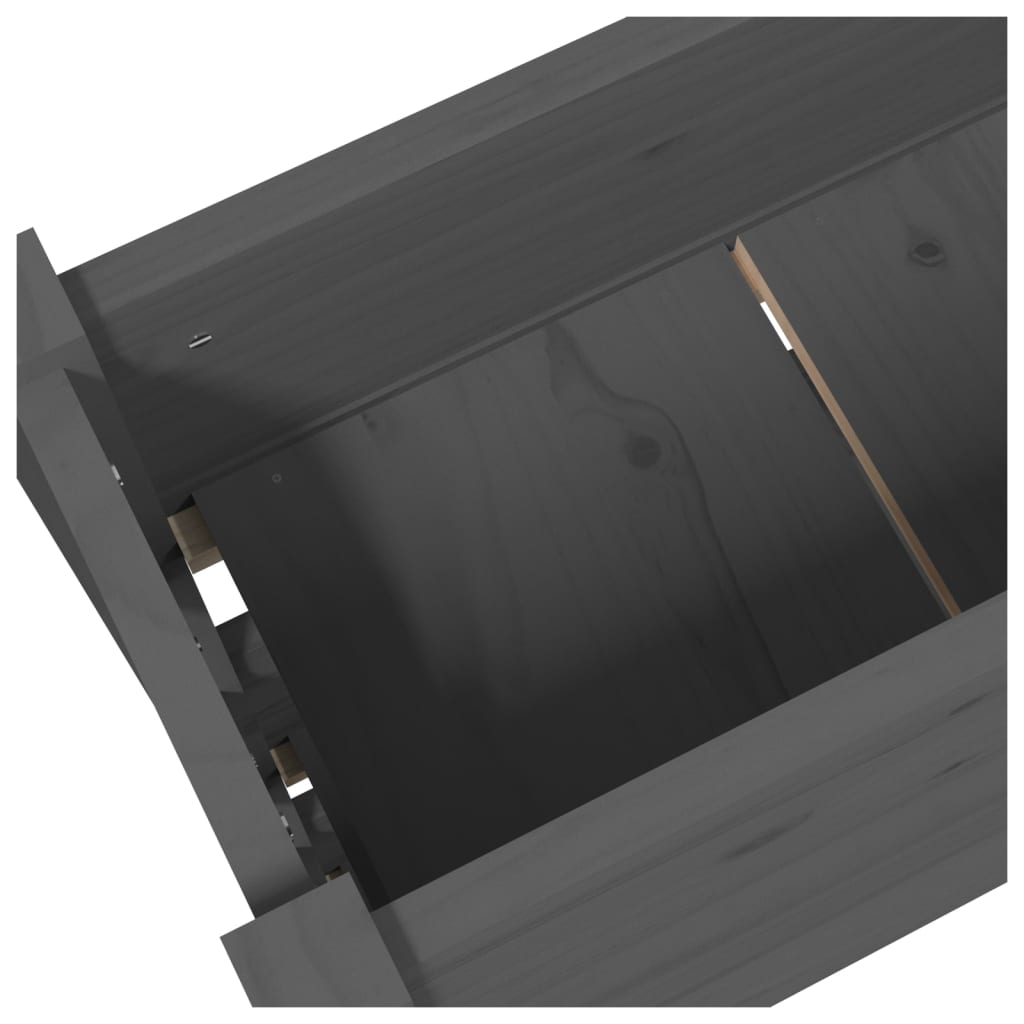 Sadilica siva 77x25x104,5 cm od masivne borovine