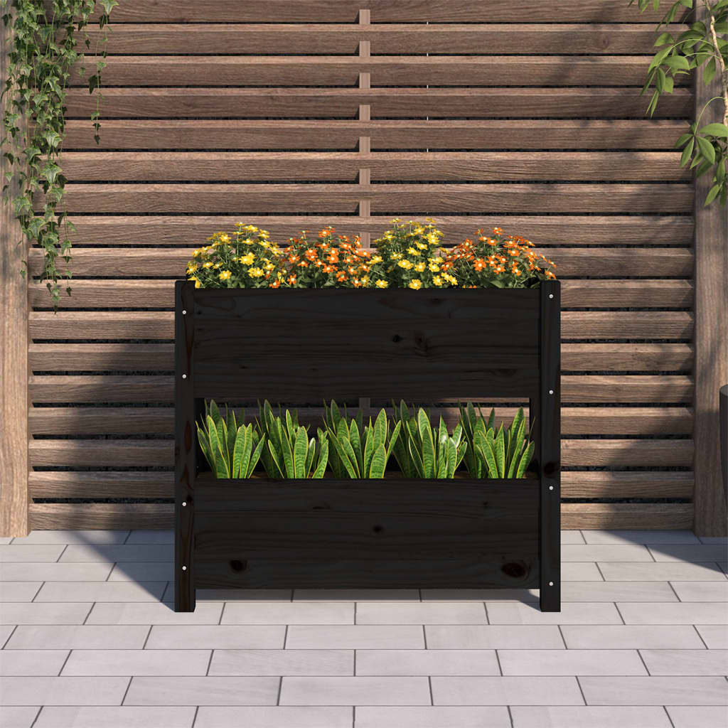 Sadilica crna 77x25x66 cm od masivne borovine