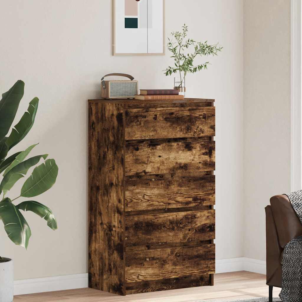 Ladičar boja dimljenog hrasta 60x36x103 cm konstruirano drvo