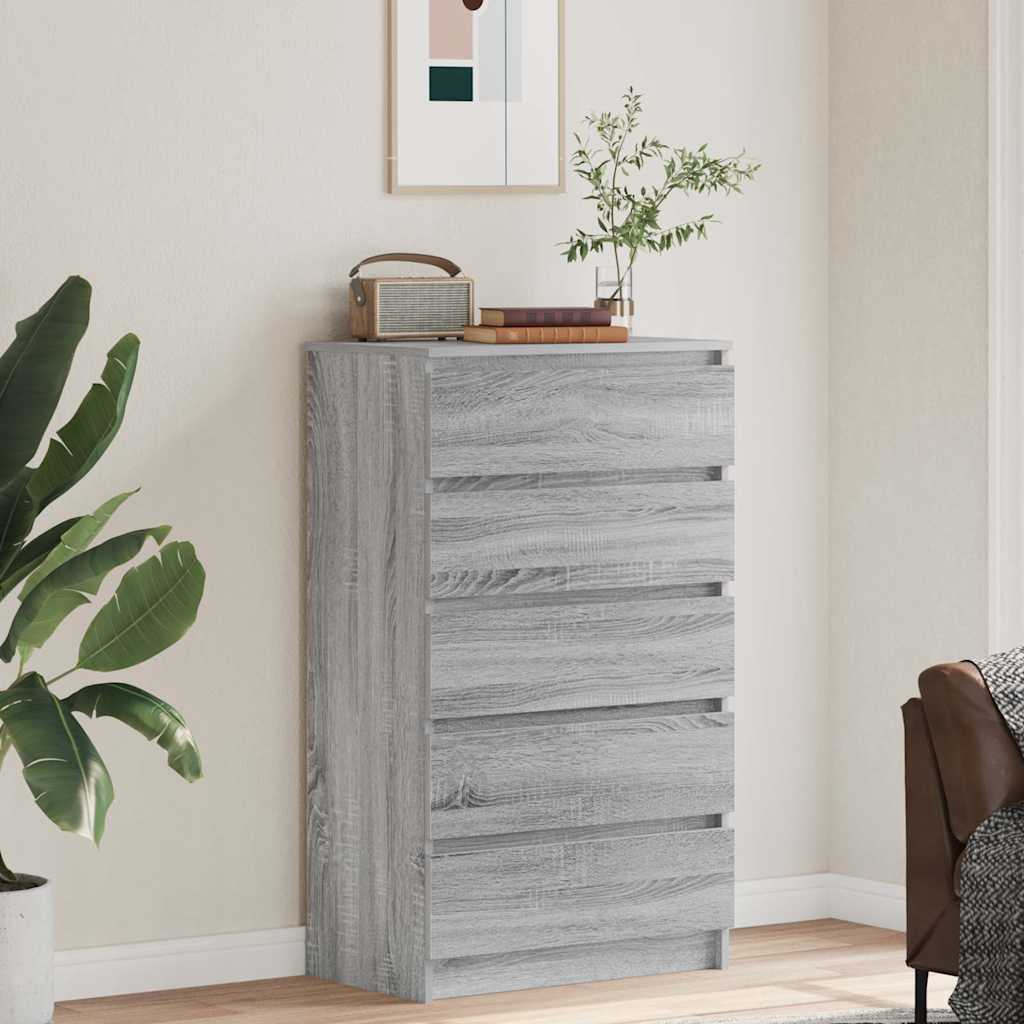 Ladičar siva boja hrasta 60 x 36 x 103 cm od konstruiranog drva