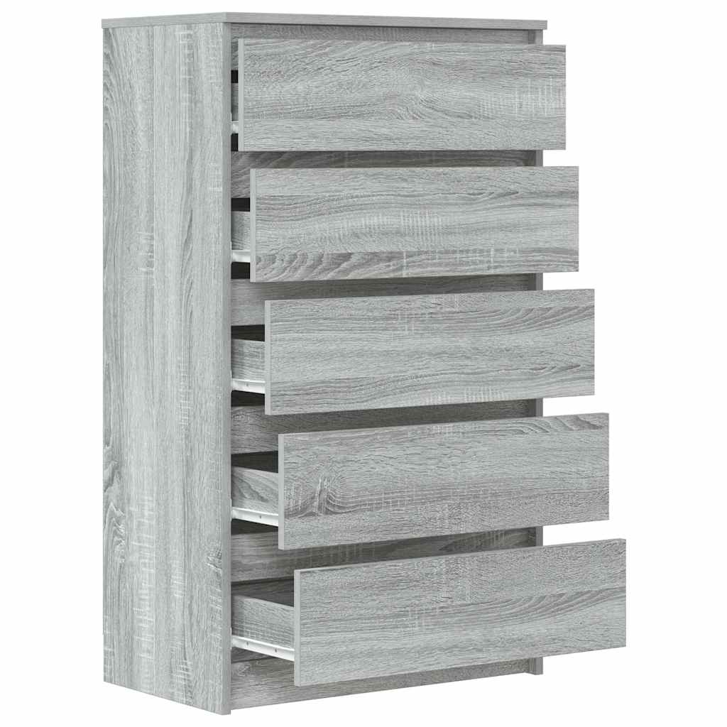 Ladičar siva boja hrasta 60 x 36 x 103 cm od konstruiranog drva