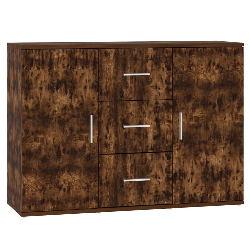 Komoda boja dimljenog hrasta 91x29,5x65 cm konstruirano drvo