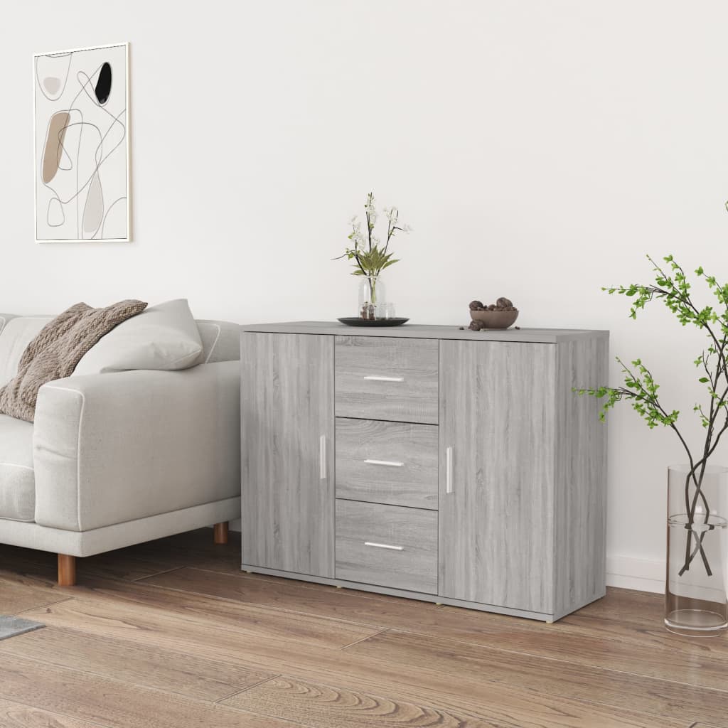 Komoda siva sonome 91x29,5x65 cm konstruirano drvo