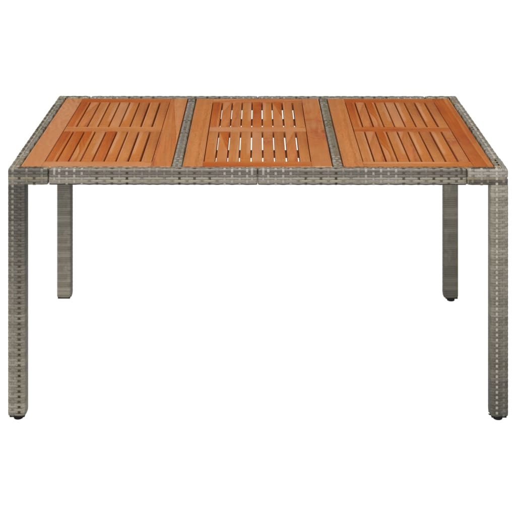 Vrtni stol s drvenom pločom sivi 150 x 90 x 75 cm od poliratana