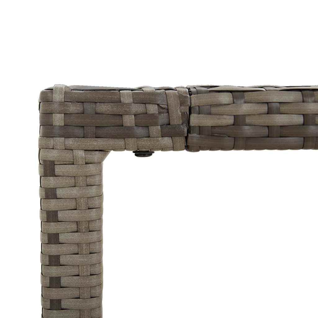 Vrtni stol s drvenom pločom sivi 190 x 90 x 75 cm od poliratana