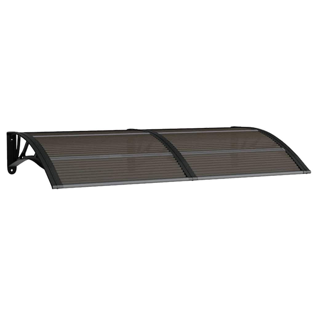 Nadstrešnica za vrata crna 350 x 75 cm polikarbonatna