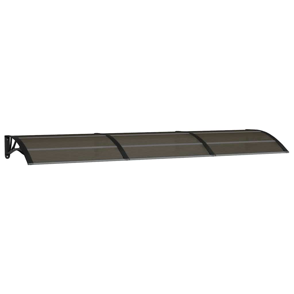 Nadstrešnica za vrata crna 300 x 75 cm polikarbonatna