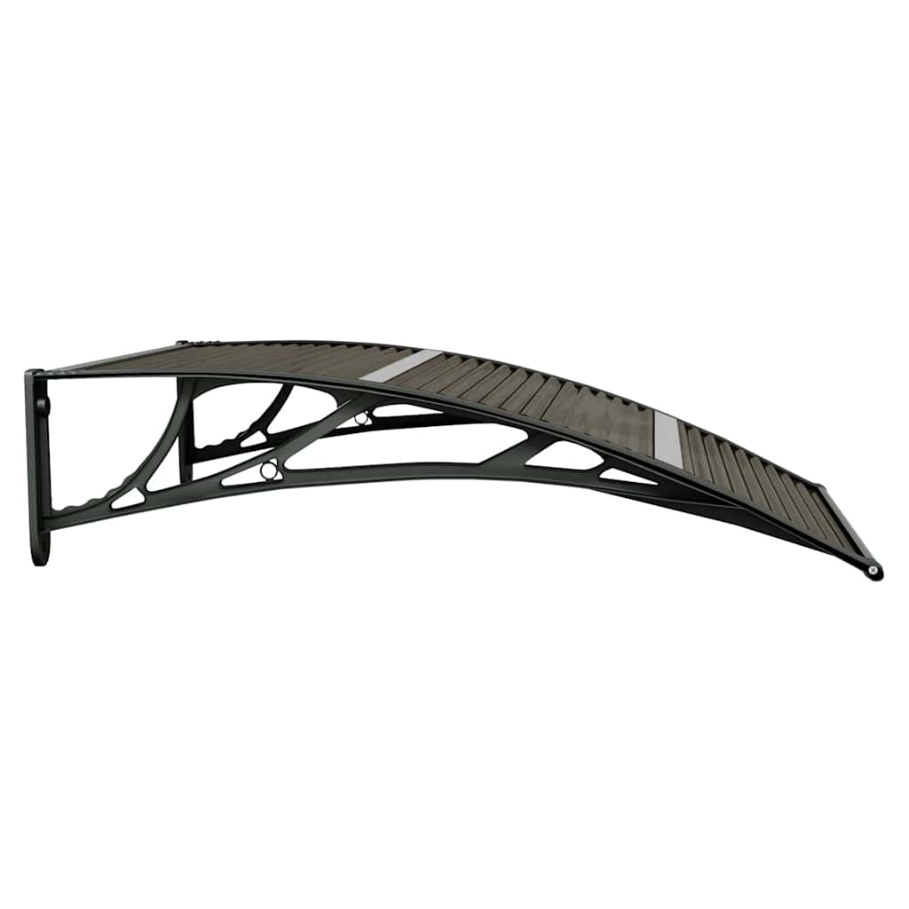 Nadstrešnica za vrata Crna 100x75 cm Polikarbonat