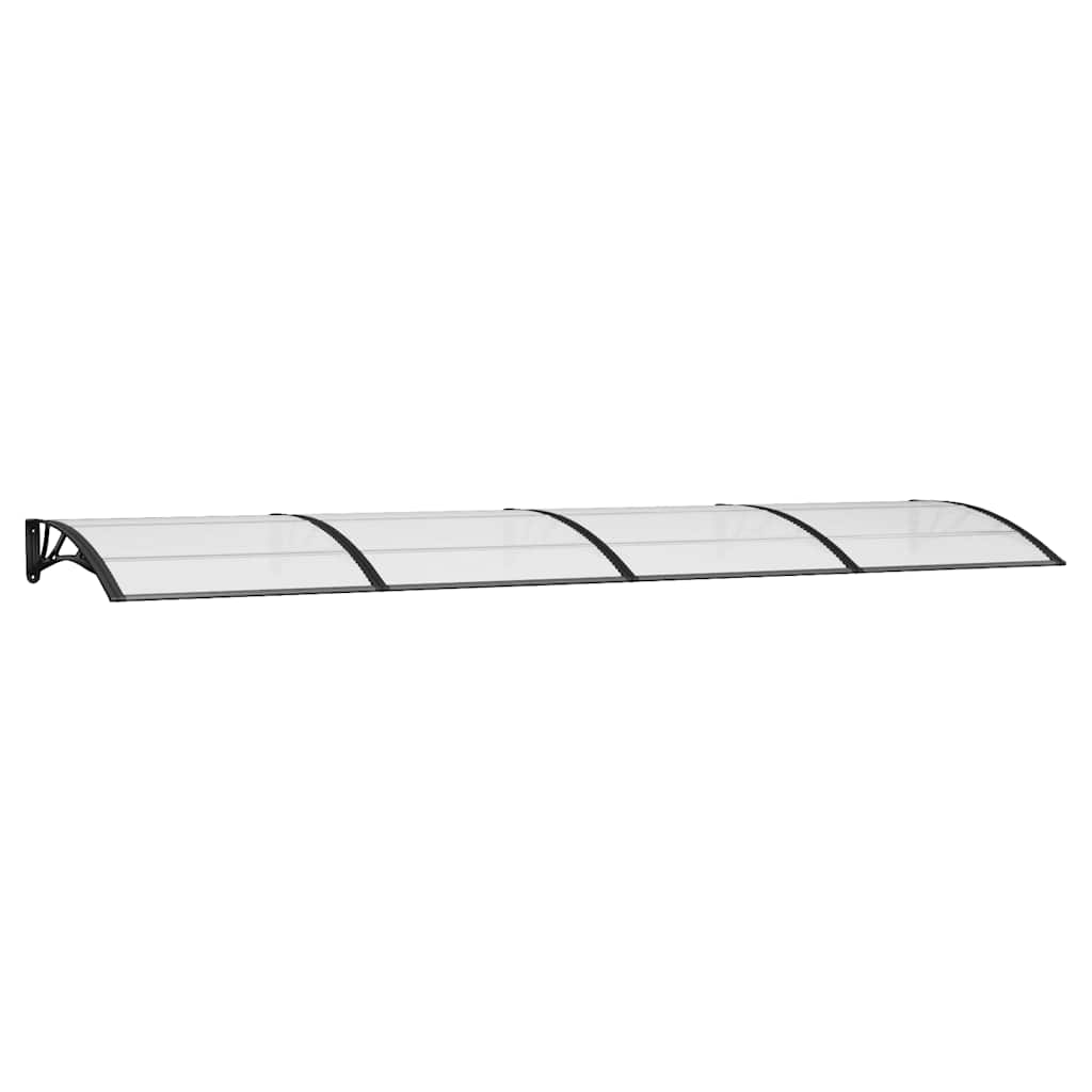 Nadstrešnica za vrata crna 400 x 100 cm polikarbonatna