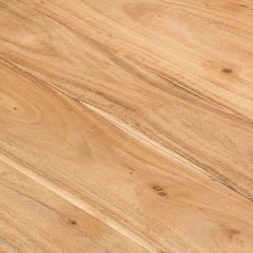 Blagovaonski stol crni 180x90x77 cm od masivnog bagremovog drva