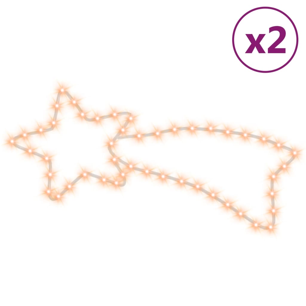 Božićne figure zvijezda padalica 48 LED tople bijele 65 x 28 cm